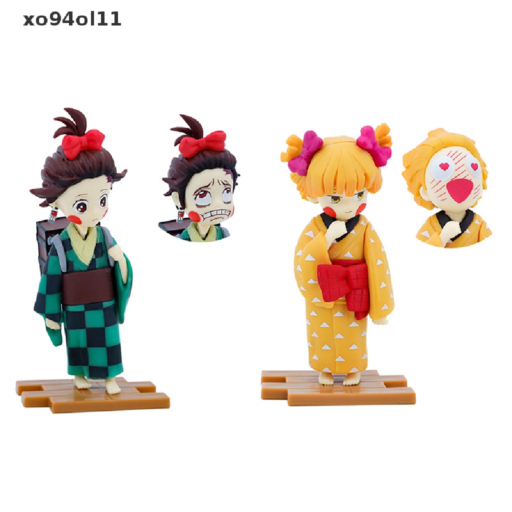 Xo Anime Figure Demon Slayer Kimetsu no Yaiba Zenitsu Inosuke Tanjirou Mainan Lucu OL