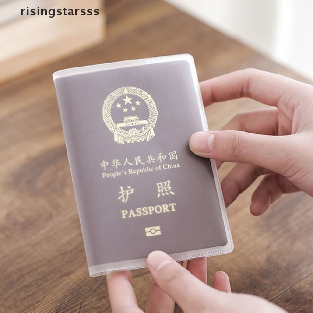 Rsid Span-New New Transparan PVC Wanita Pria Travel Passport Cover Bag Tahan Air Pelindung Lengan Dengan ID Kartu Kredit Holder Bags Jelly