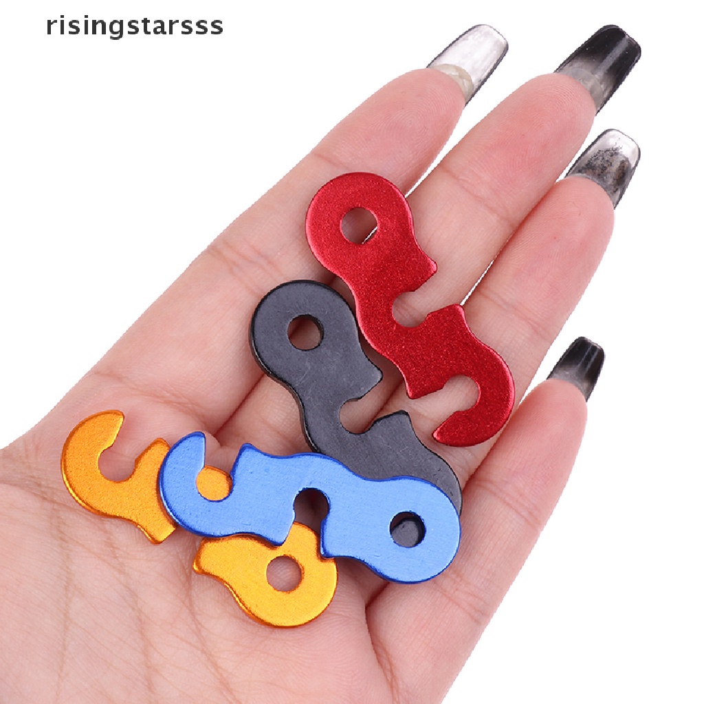 Rsid Span-new 10pcs Adjustable Camping Tent Cord Tali Gesper S Type Tensioners Pengikat Kit Outdoor Camping Tents Mengamankan Aksesoris Jelly