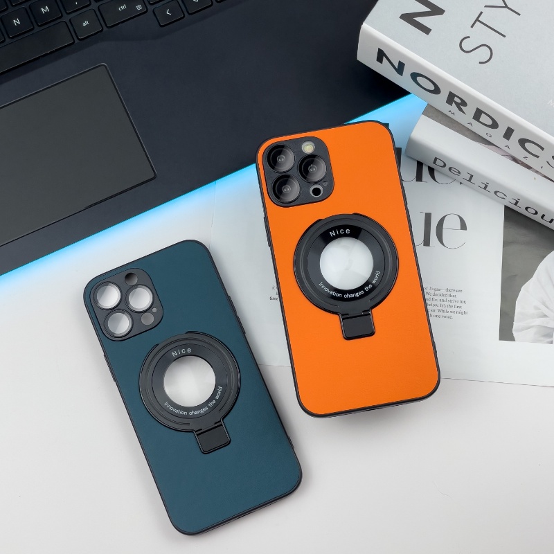 IPHONE Casing Magnetik Untuk Iphone14 13 11 12 Pro Max 14Plus Casing Pelindung Kulit Komersial