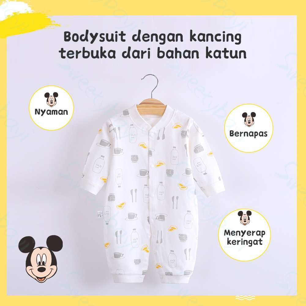 SweetyBayi Jumsuit bayi kaki tutup lengan panjang Baby jumper bayi newborn Sleepsuit bayi