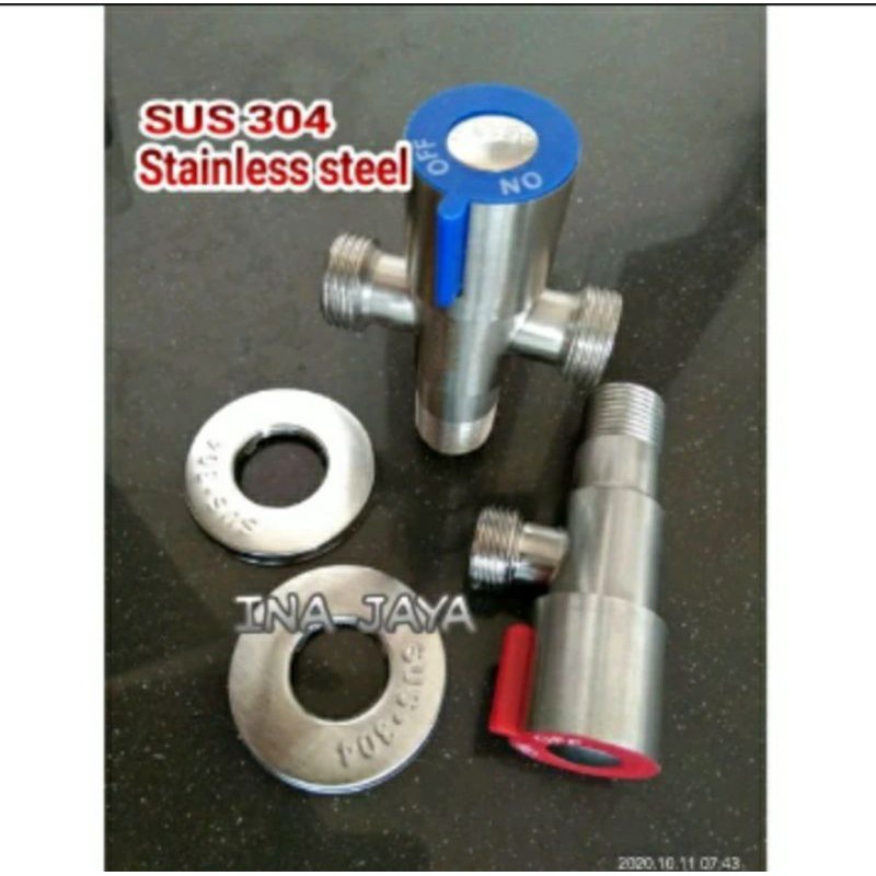 INAJAYA Keran Closet Cabang Dua & Single Kran Stop Toilet Shower Sower Bidet Closed Duduk Kloset Wc