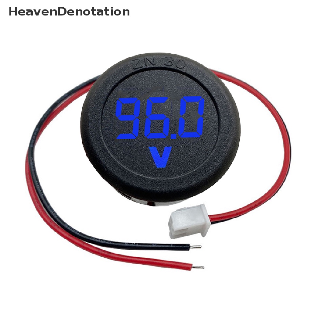 [HeavenDenotation] Led Digital Display Circular Dua Kabel Voltmeter DC 5-100V DC Digital Voltmeter HDV