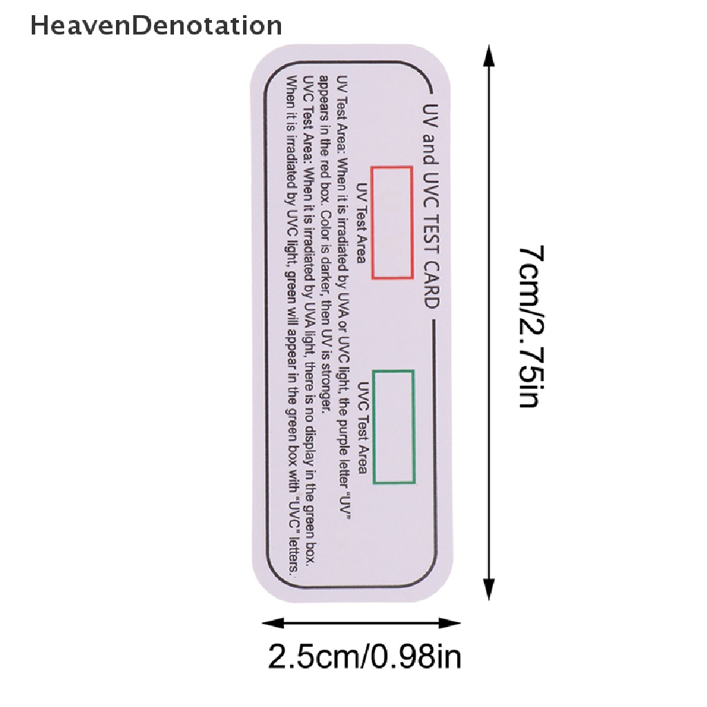 [HeavenDenotation] 10pcs Kartu Tes Cahaya UVA UVC Test Cards Panjang Gelombang Lampu Indikator Kartu HDV