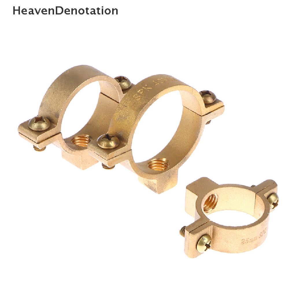 [HeavenDenotation] Fit 15 22 28 35 40mm OD Tabung Kuningan M10 Pipe Clamp Penyangga Gantungan Tetap HDV