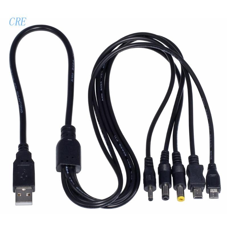 Cre USB 2.0 Type-A Male to DC Plug Power Connector Kabel Ekstensi USB 5.5x2.1mm 5.5x2.5mm 3.5 X 1.35mm Mini USB MicroUSB