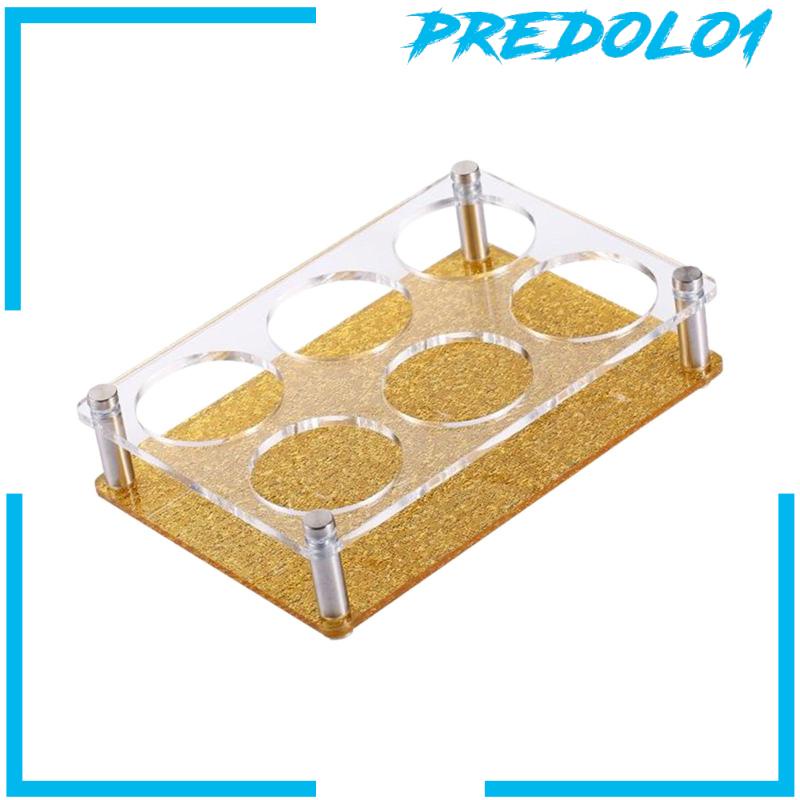 [Predolo1] Rak Nampan Gelas Kaca Lubang Bulat Tempat Kacamata Untuk Pesta Pantry Pameran