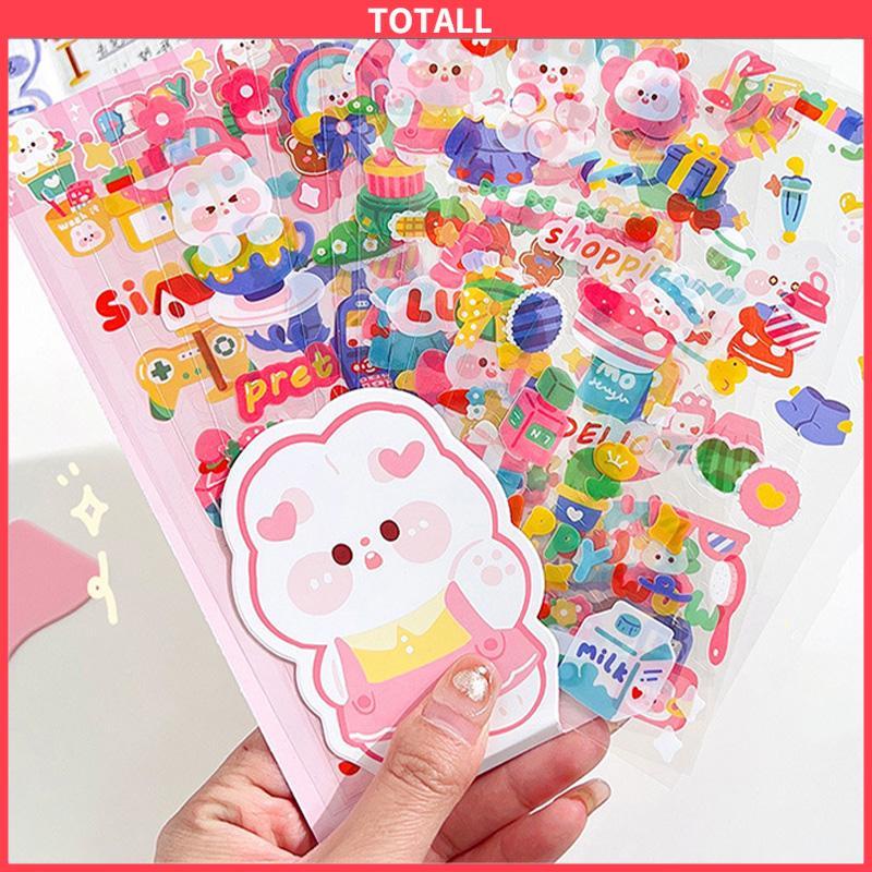 COD Stiker Scrapbook Lucu Kartun Kartun PET Tahan Air DIY Bahan Dekorasi Cangkir Air Stiker-Totall