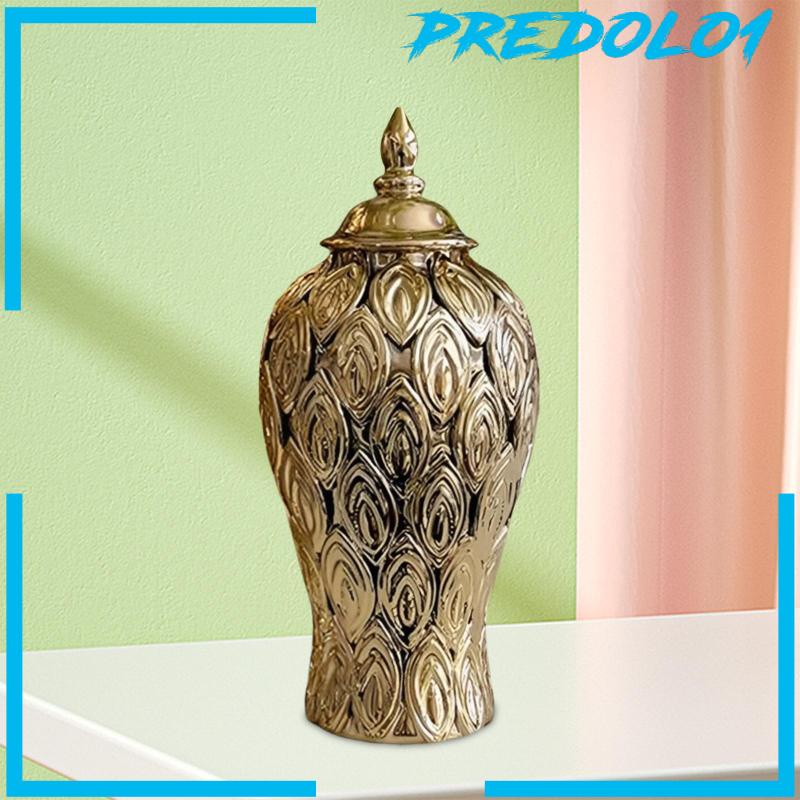 [Predolo1] Vas Bunga Keramik Storage Temple Jar Handmade Untuk Rangkaian Home Floral