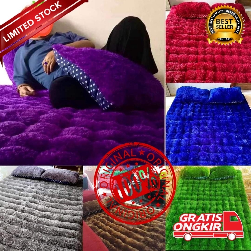 Kasur Lantai Bulu Gender Rasfur Premium Ukuran 200 x 180 / 140 / 120 / 100 Jumbo / Standar Tebal Bon