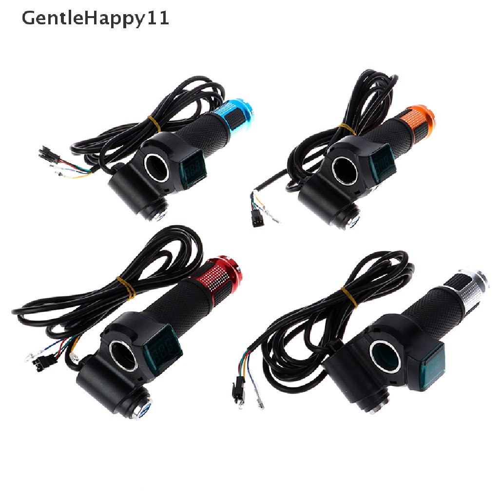 Gentlehappy Throttle Sepeda Listrik Dengan Indikator LCD display Gagang Gas Throttle Lock Key id