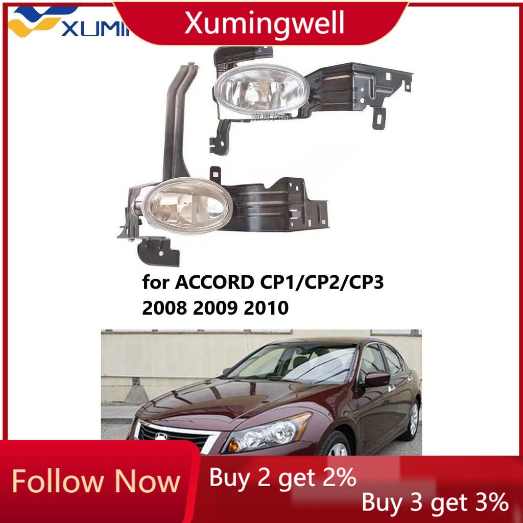 Xuming (with bulb) Lampu fog lamp bumper Depan Mobil HONDA ACCORD CP1 / CP2 / CP3 2008 2009 2010