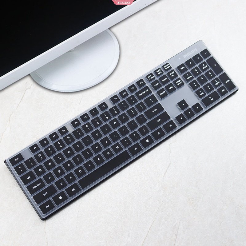 Philips SPT6315 Silikon Penutup Keyboard Komputer Desktop Skin Protector Film Cover Keyboard Cover Aksesoris Pelindung Tahan Air [ZXL]