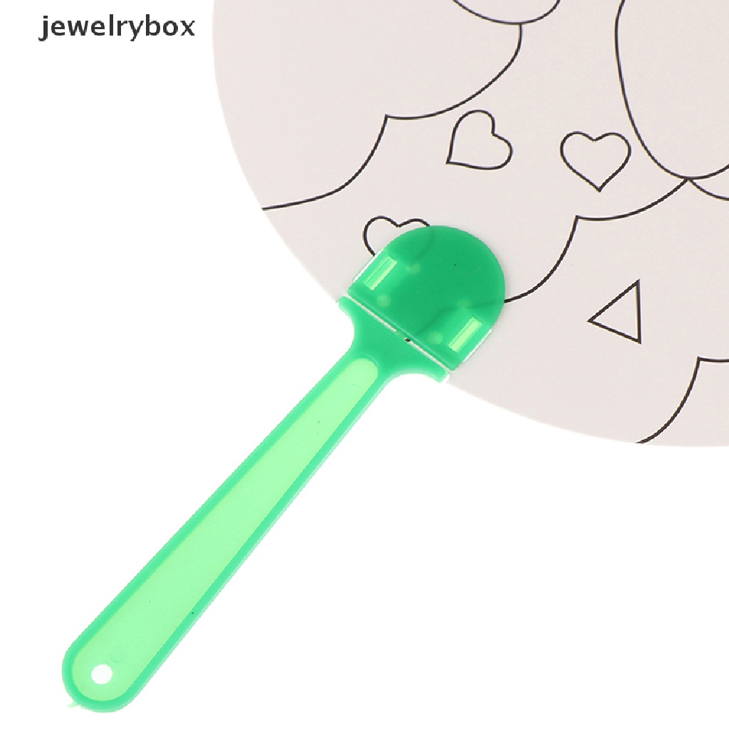 [jewelrybox] 1pc DIY Anak-Anak Mewarnai Kartun Kipas Tangan Kerajinan Mainan Gambar Tk Butik