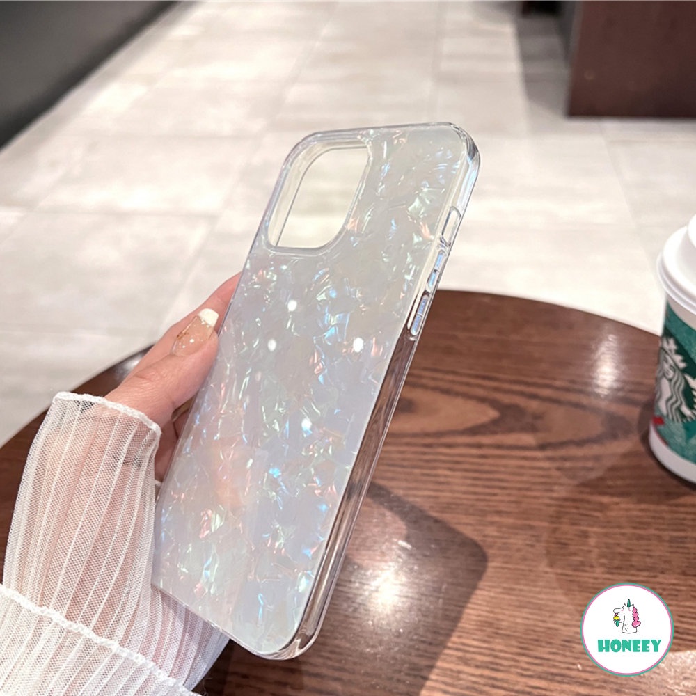 IPHONE Casing Ponsel Motif Cangkang Glitter Dream Untuk Iphone14 13 12 11 Pro Max 14Plus X XS Max XR Silikon Lembut Shockproof Penutup Belakang