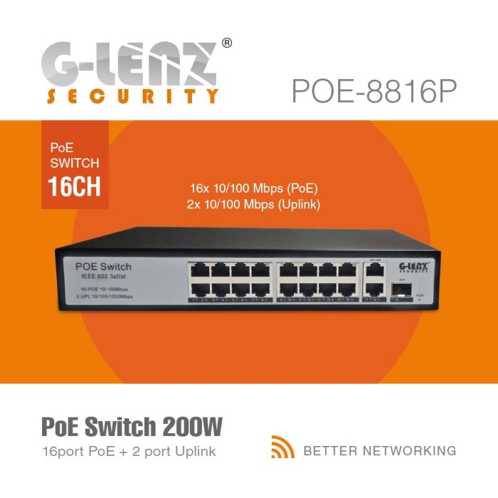 CCTV POE SWITCH 16 PORT UNTUK CCTV IP CAMERA