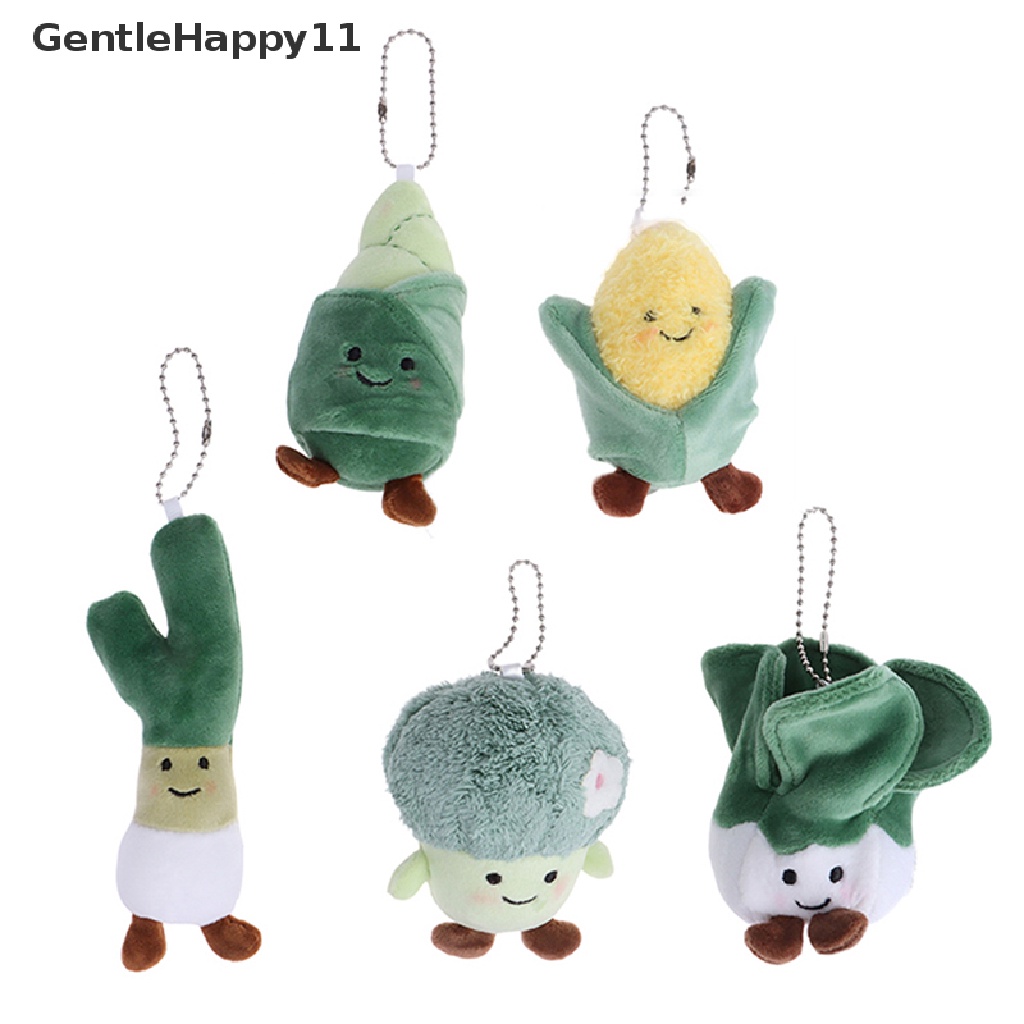 Gentlehappy Sayur Mainan Mewah Kartun Kubis Jagung Brokoli Liontin Boneka Lembut Gantungan Kunci Ransel Tas Mobil Dekorasi Anak Hadiah id