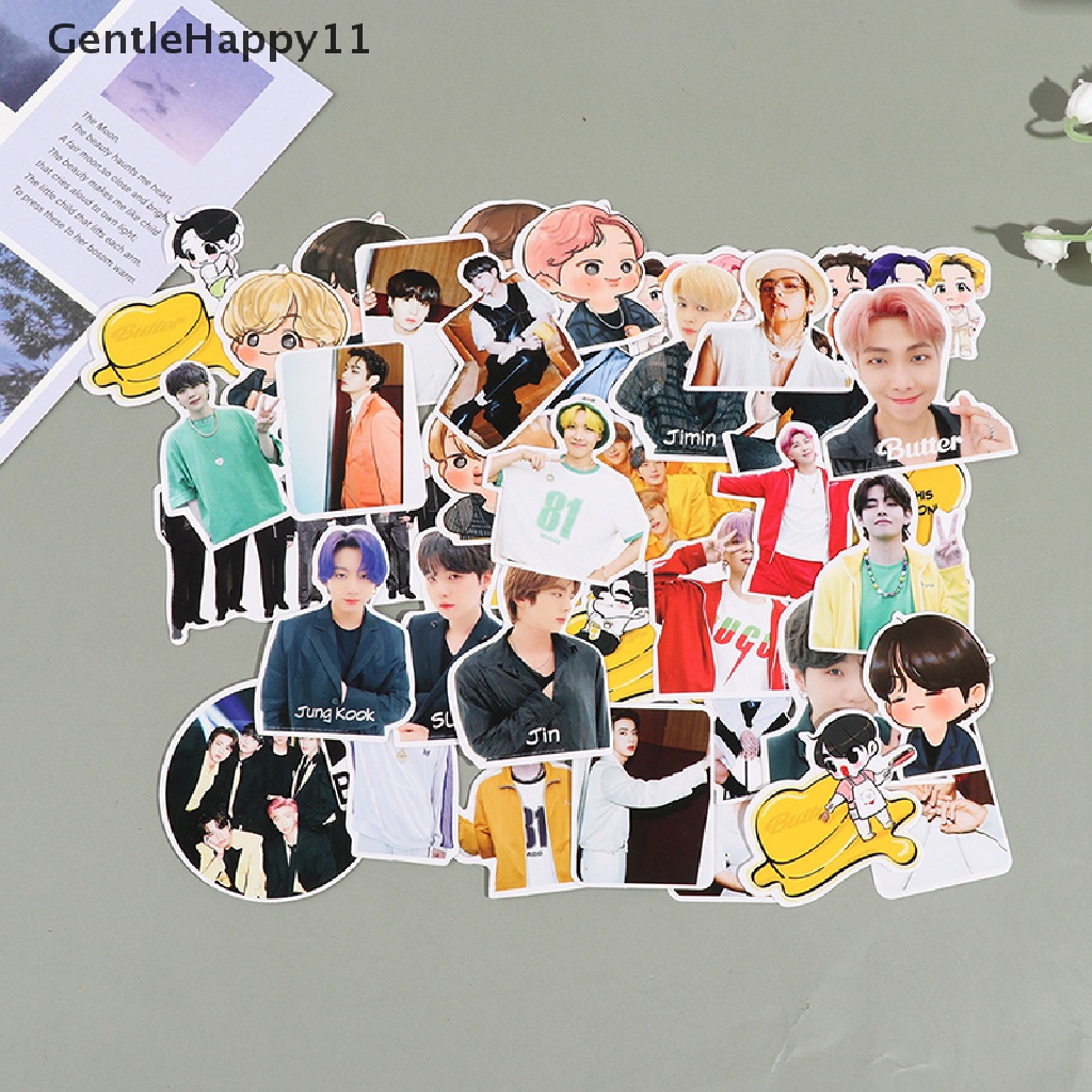 Gentlehappy 60Pcs Korea Bangtan Boys BTS Sticker Koper Telepon Notebook Alat Tulis Stiker id