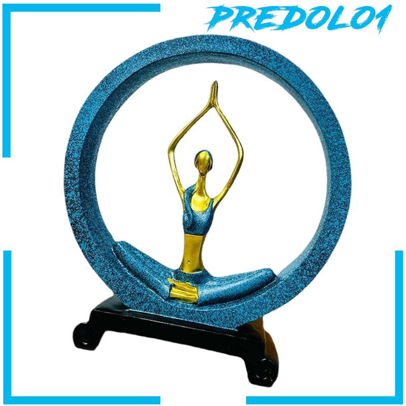 [Predolo1] Patung Anak Perempuan Lady Statue Resin Hiasan Meja Desain Lingkaran Ringan