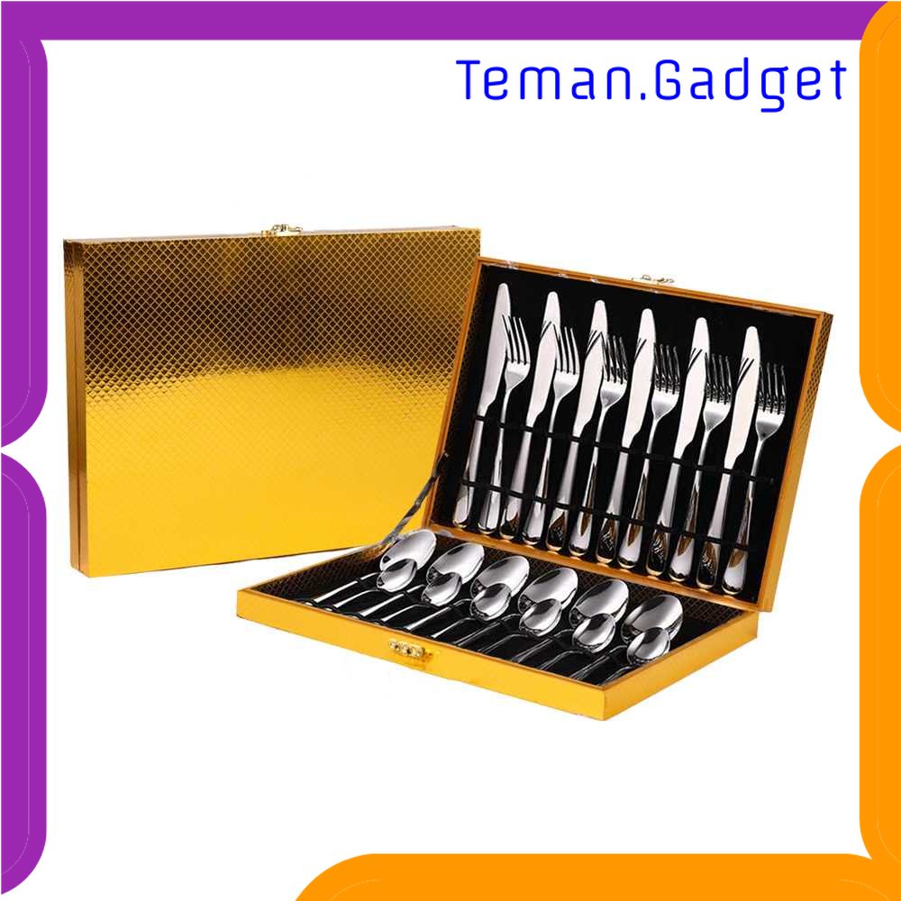 TG - DPR Elegant Life Set Alat Makan Perlengkapan Sendok Garpu Pisau 24 PCS - JA24