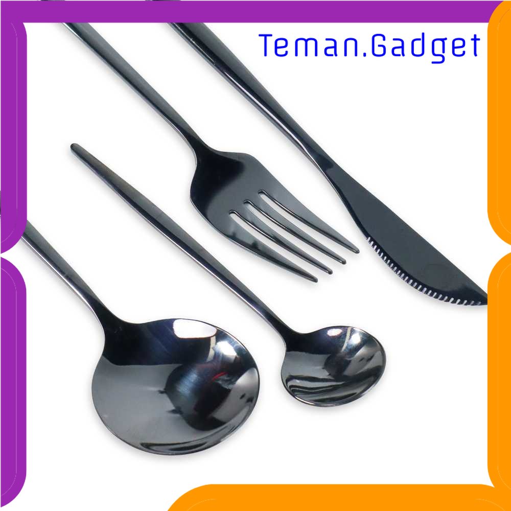 TG - DPR Tander Cutlery Set Alat Makan Sendok Garpu Stainless Steel 24 PCS - TD-4128