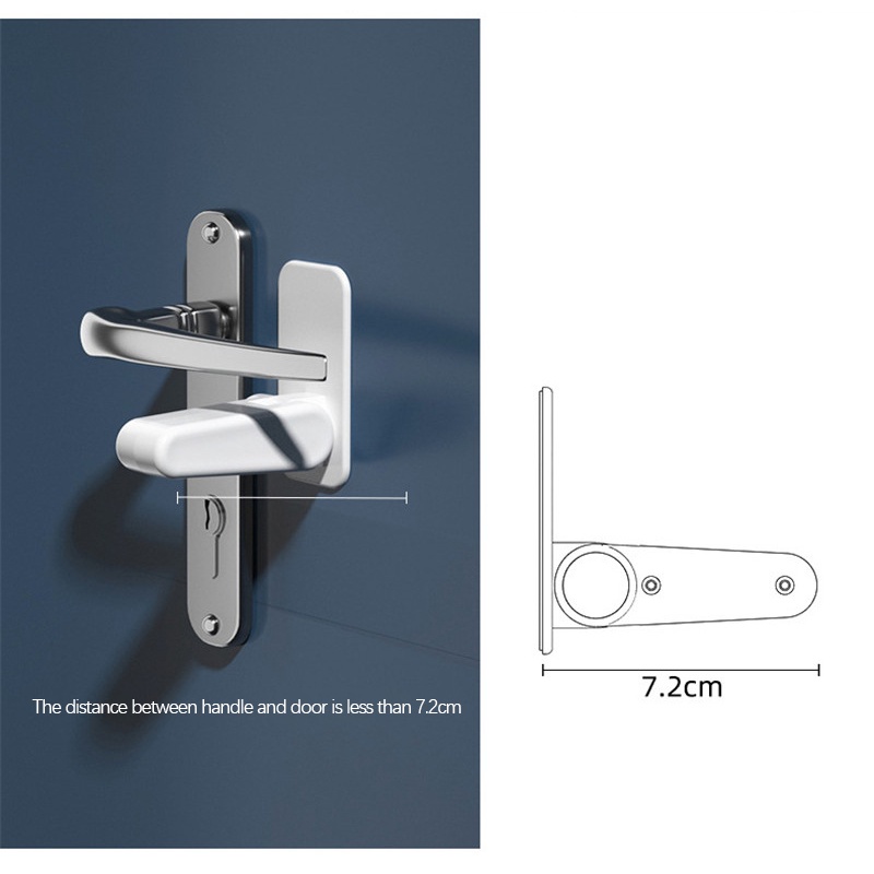 Adhesipintu Pegangan Kunci Pengaman Pintu Self-Adhvesafety Pintu Rotasi Bukti Latch Anti-pembuka Pintu Tetap Kunci Perangkat Perlindungan untuk Keselamatan Anak-anak