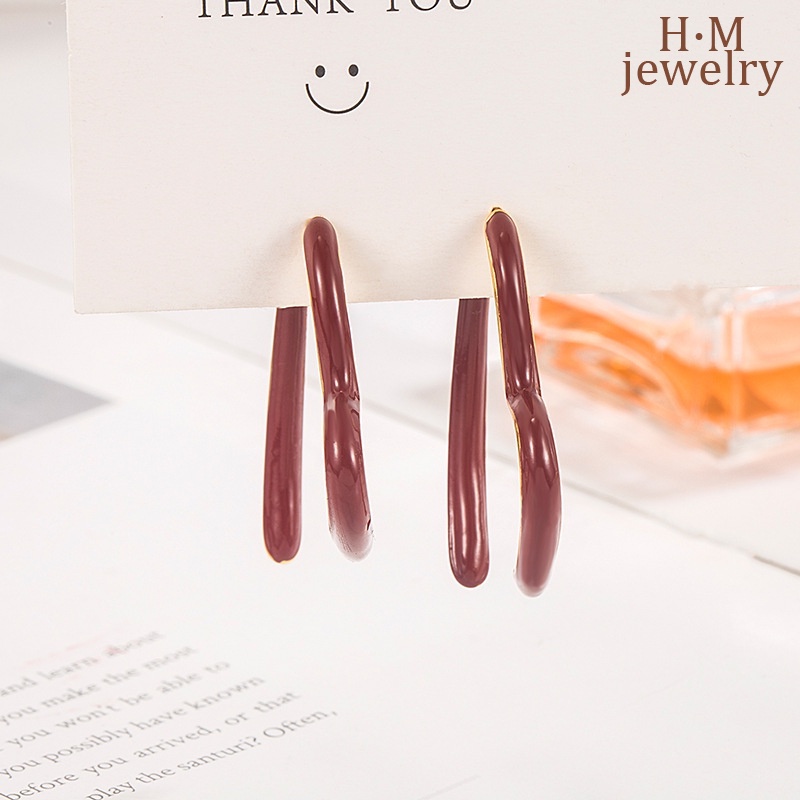 S925 Perak2023Baru Trendi Cinta Dingin Anting Hati Anting Bermutu Tinggi