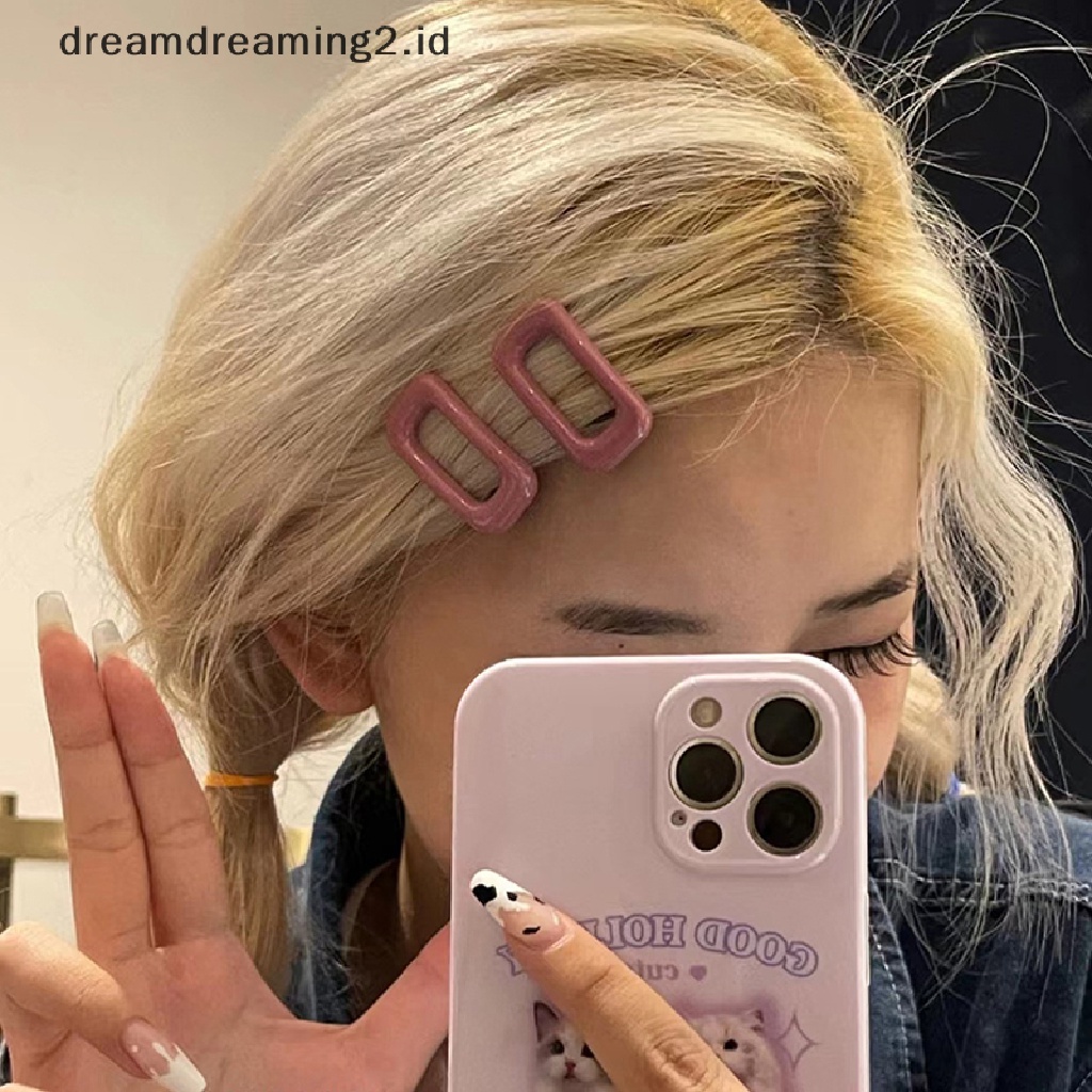 (dream) Gadis Baru Lucu Warna-Warni Geometris Paduan Jepit Rambut Manis Rambut Klip Bando Jepit Fashion Aksesoris Rambut//