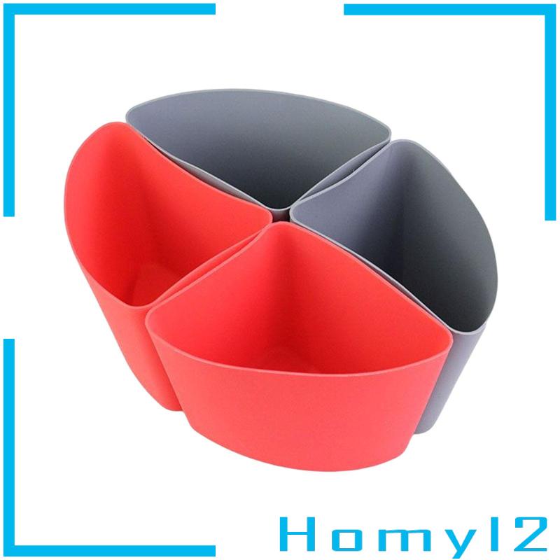 [HOMYL2] 4pcs Slow Cooker Divider Anti Bocor Reusable Slow Cooker Silikon Insert