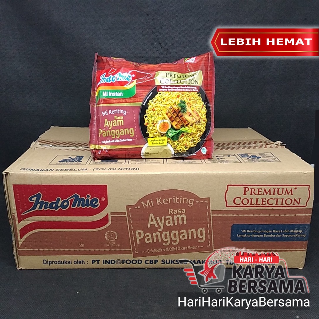 

MIE INSTAN INDOMIE GORENG KERITING RASA AYAM PANGGANG ISI 20 PCS X 90GR - PER KARTON