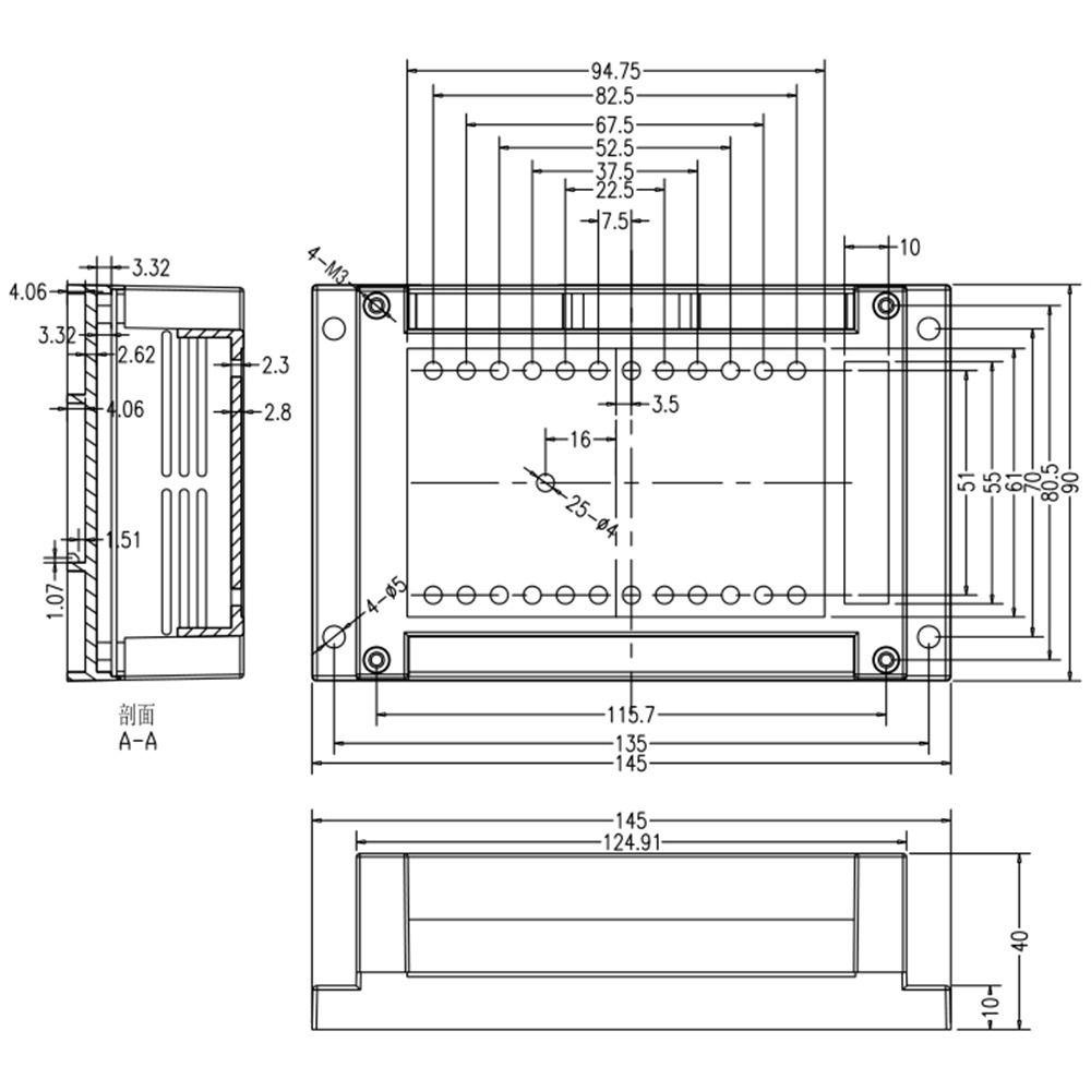 TOP Kotak Proyek Elektronik DIY ABS Plastik PLC Controller Housing Casing Instrumen