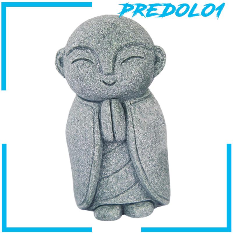 [Predolo1] Kerajinan Patung Monk Buddha Hiasan Tangki Ikan Untuk Dekorasi Desktop Mobil