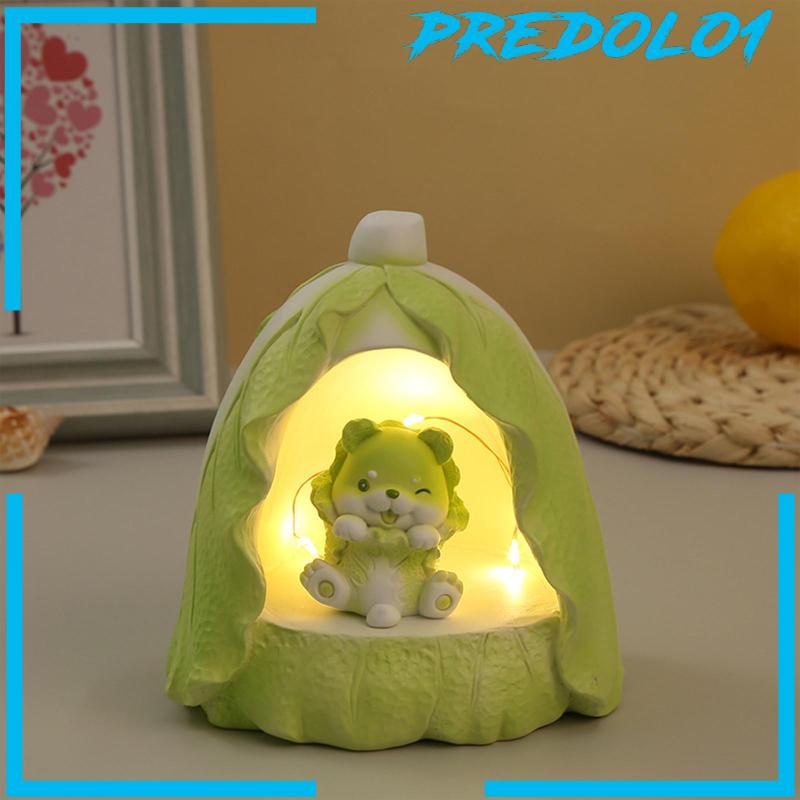 [Predolo1] Lampu Tidur Anjing Patung Resin Modern Portable Kamar Tidur Bayi Sayur Dog Lamp