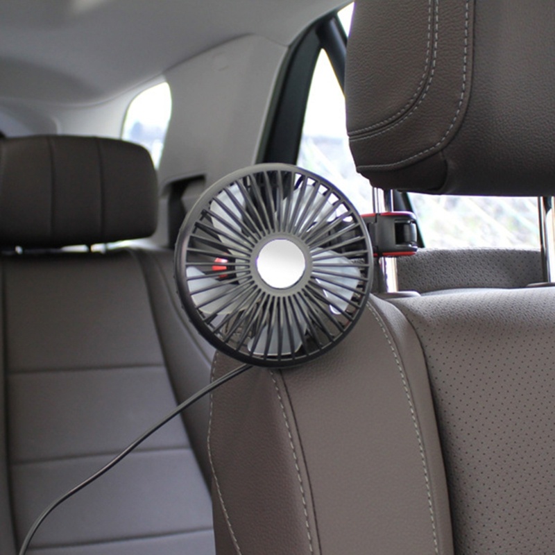 Sun Air Circulator Fan Kipas Ventilasi Kipas Angin Mobil Car Seat Fan Dashboard Mounted USB Fan Backseat Car Fan Untuk Kendaraan Offi