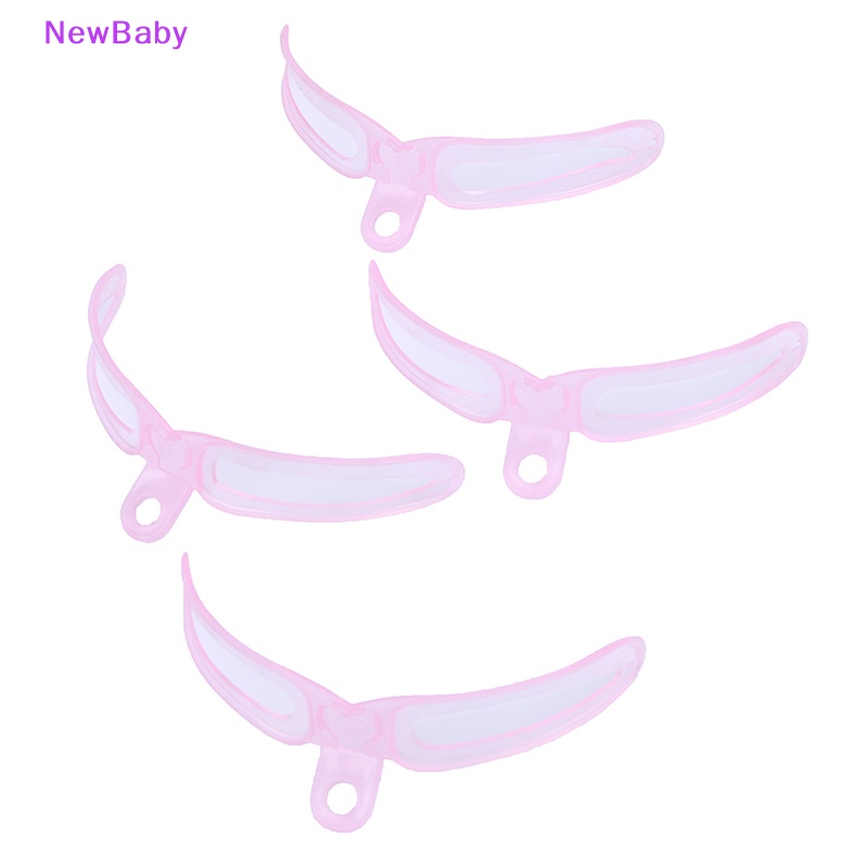 Newbaby 4in1 Cetakan Alis Stensil Alis Desain Dapat Digunakan Kembali Kartu Perawatan Alis ID
