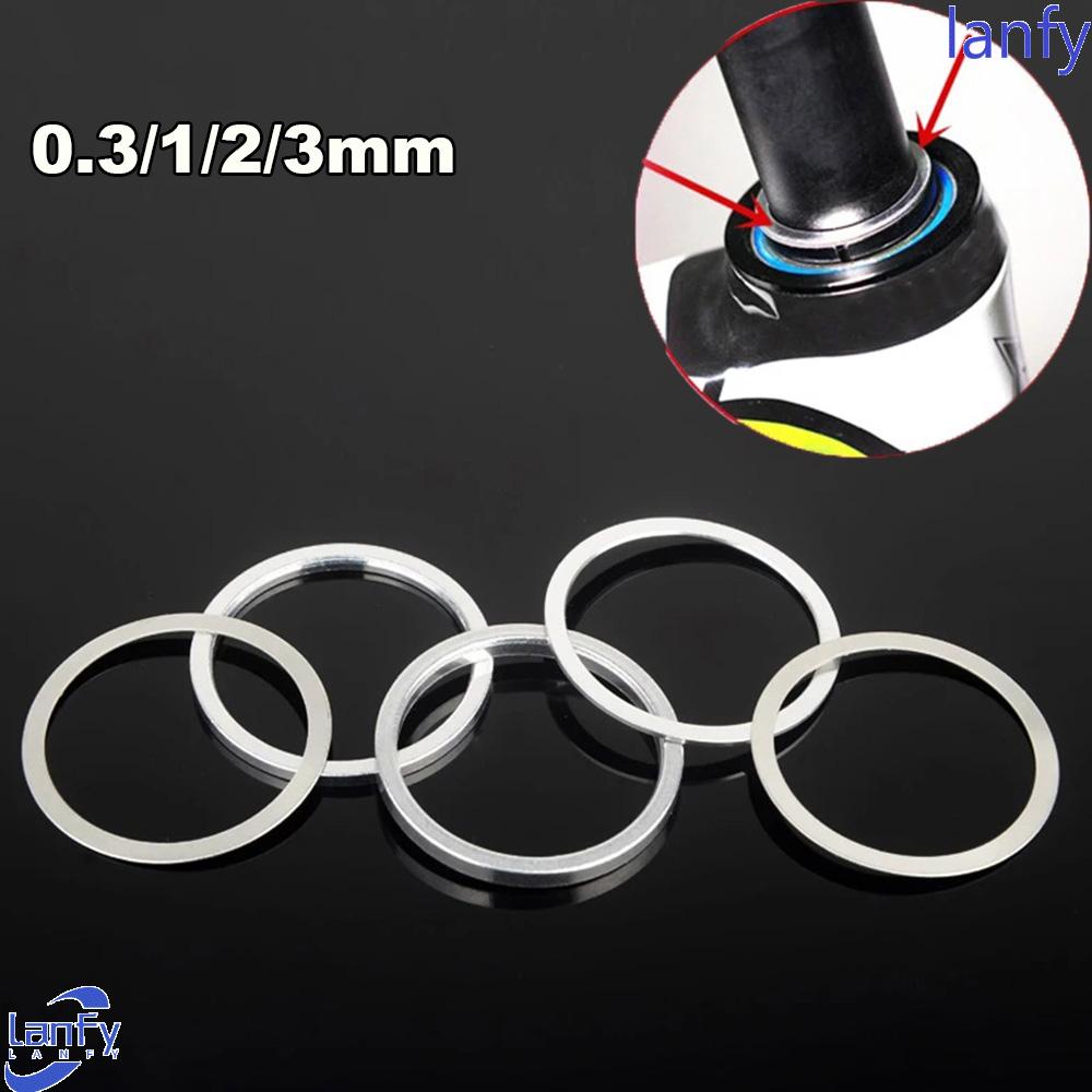 Lanfy Headset Sepeda Spacer 6 Pcs Aluminium Alloy Tuning Halus Sepeda Garpu Depan Bersepeda Aksesoris Gasket