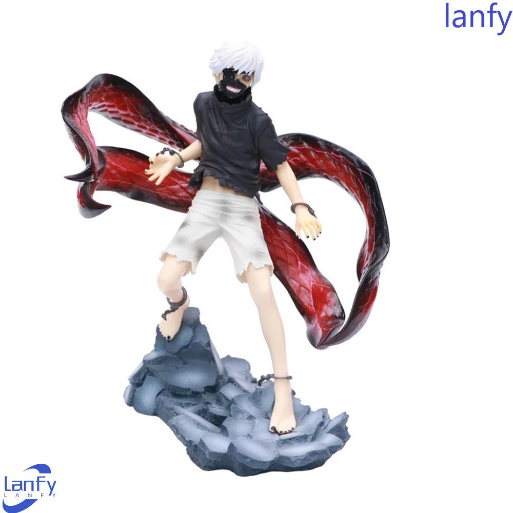 Lanfy Mainan Action Figure Tokyo Ghoul Anime Awakened Ken Kaneki Ken Kaneki Bahan Pvc Skala 1 / 8 2 Kepala