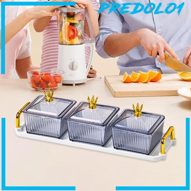 [Predolo1] Piring Saji Dengan Nampan Set Serving Platter Tempat Piring Bumbu Makanan Pesta