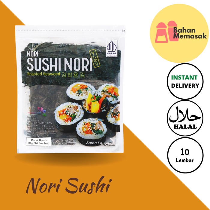 

Nori Sushi Nori Seaweed Roasted Halal isi 10 lembar