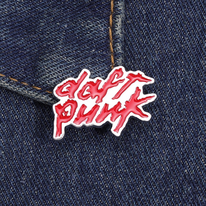 Band Rock Daft Punk Pin Enamel Bros Alloy Metal Lencana Musik Rock Lapel Pin Bros Untuk Ransel Aksesoris Perhiasan