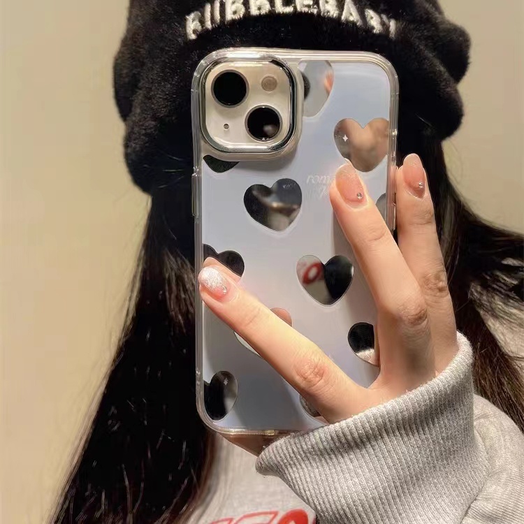 Cocok Untuk Iphone14 Pro Max iPhone Phone Case Cermin Casing Ponsel Kuat Kamera Perlindungan Tahan Guncangan Gaya Sederhana Kompatibel Dengan Iphone13 13pro 13prm iPhone 11 7Plus 8Plus Xr XS 12 Pro Max Casing Ponsel