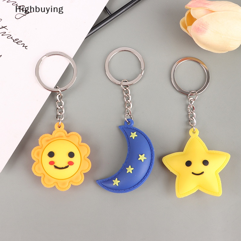 Hbid Lucu Manis Romantis Bentuk Matahari Bulan Bintang Aktivitas Hadiah Liontin Gantungan Kunci Tas Pendant Keyring Aksesoris Glory