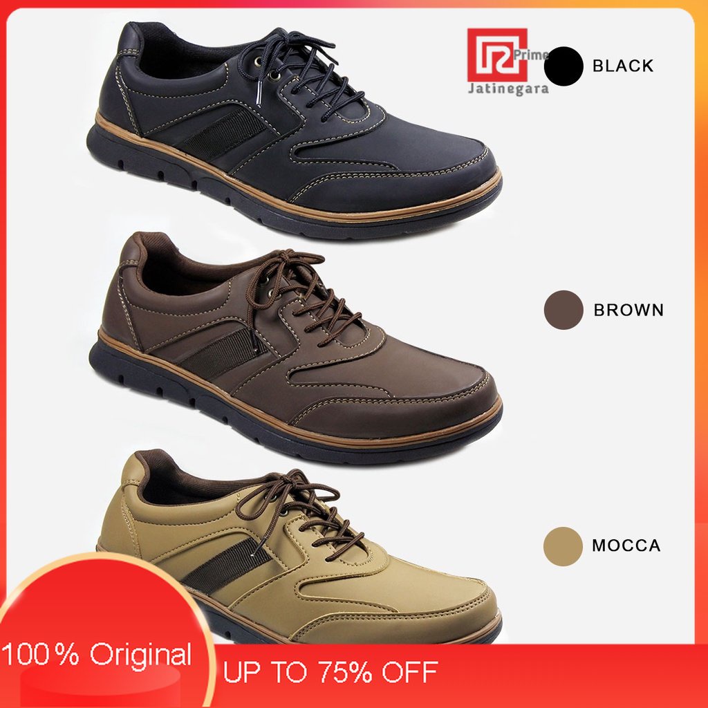 Rockvalley SHIPLEY Sepatu Pria N93.348 [ Hitam, Coklat &amp; Mocca ]RAMAYANA JAKTIM