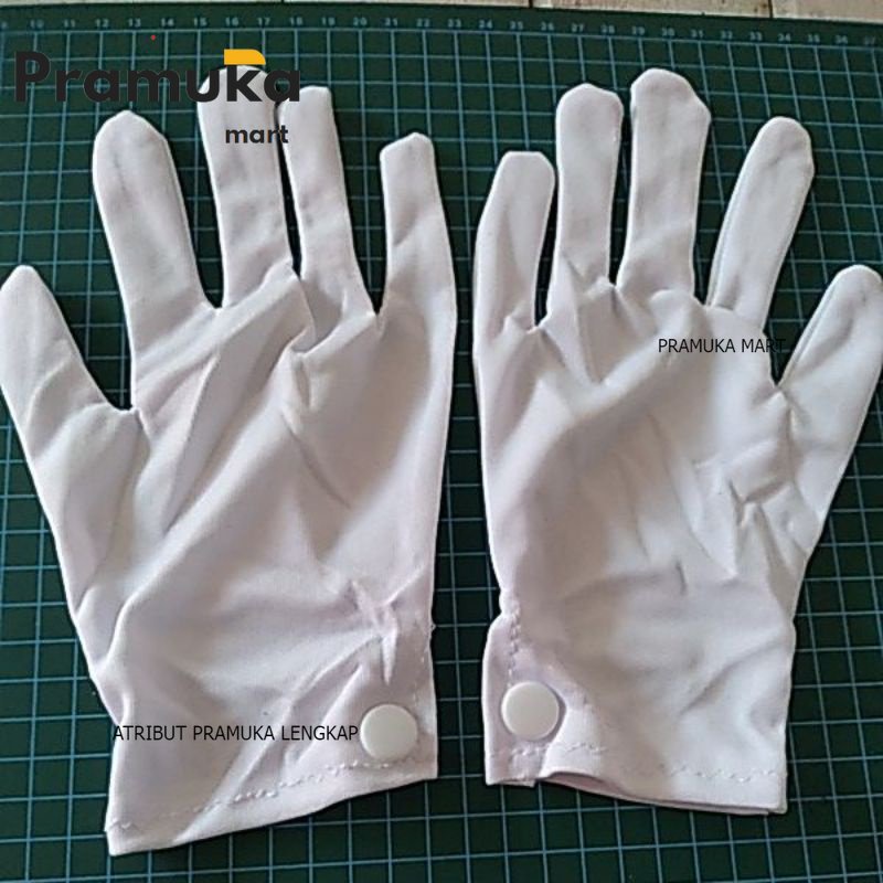 Sarung tangan paskibraka kancing putih sepasang Semarang Jawa Tengah