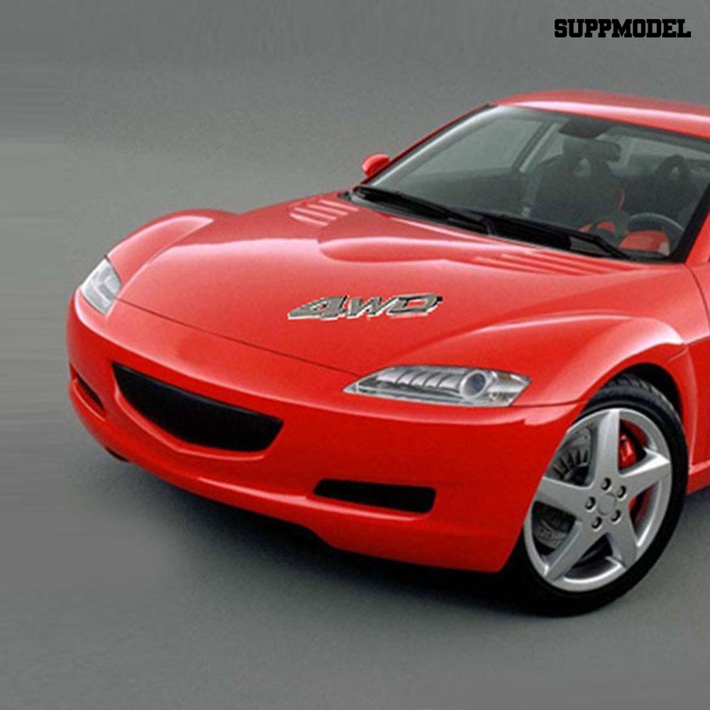 [SM Otomatis] 4WD V6 V8 Stylish Sport Car Auto Badge Emblem Bagasi Belakang Stiker Logam Dekorasi