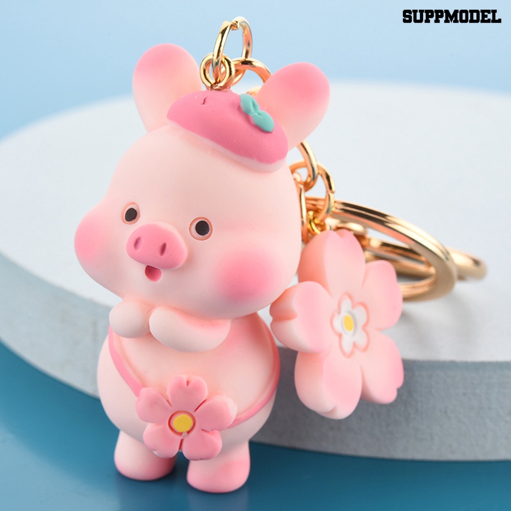 [SM Otomatis] Lovely Animal Pig Keychain Key Ring Piggy Liontin Gantungan Kunci Mobil Tas Dekorasi Hadiah