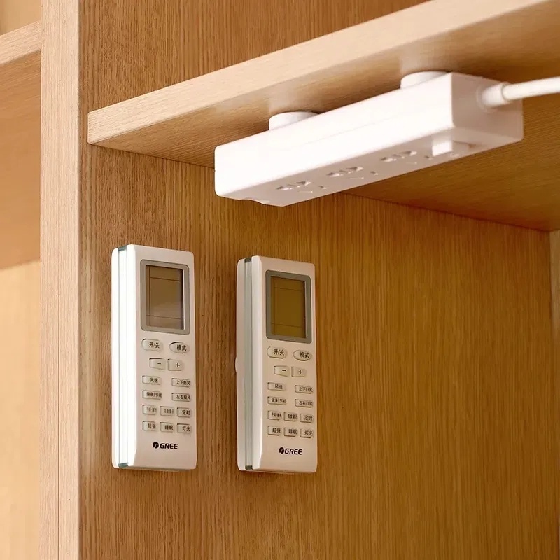 Portable Dinding Self Adhesive Mini Bulat PP Plastik Magnet Hook/Rak Gantung Remote Control Hemat Tempat/Tempat Penyimpanan Router Socket Serbaguna Rumah