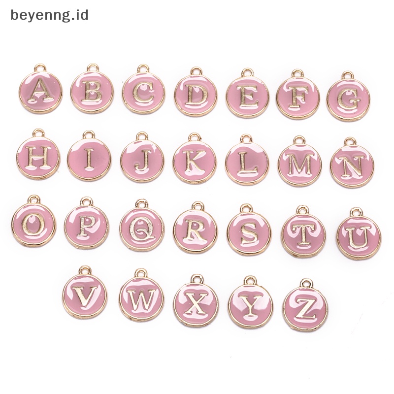 Beyen 26Pcs Huruf Alfabet Ch Inisial Huruf Gelang Perhiasan DIY Craft Making ID