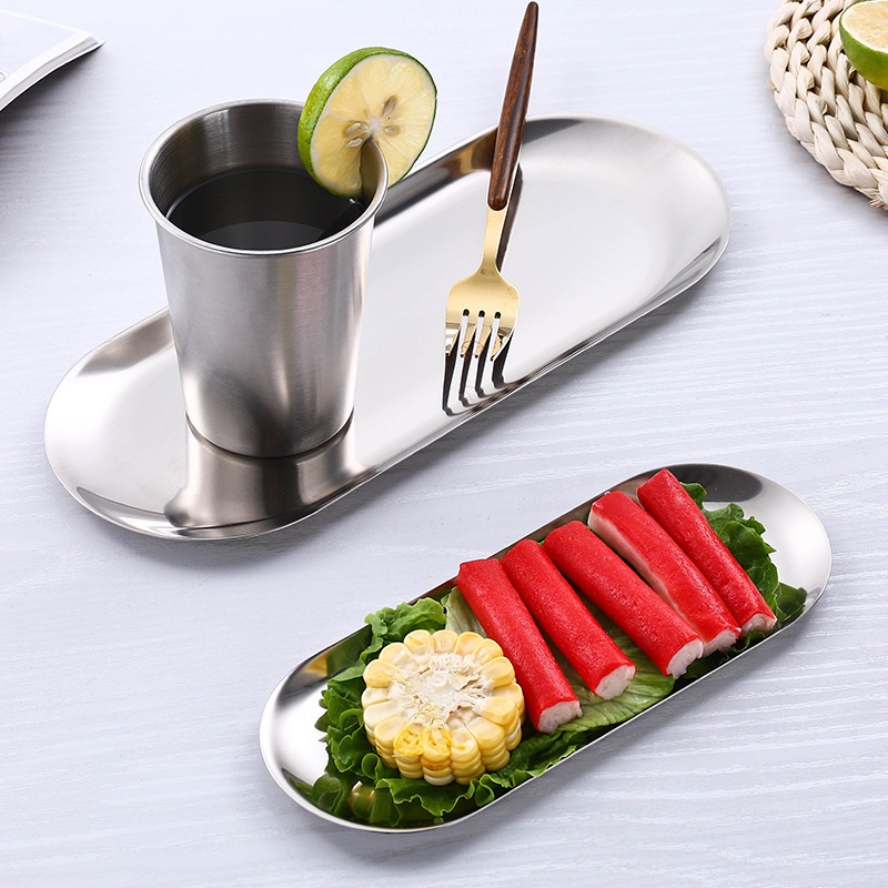 Murah Lebay GO-PS02 Piring Makan Nampan Dessert Sultan / Plate Oval Mewah Ala Scandinavian Nordic