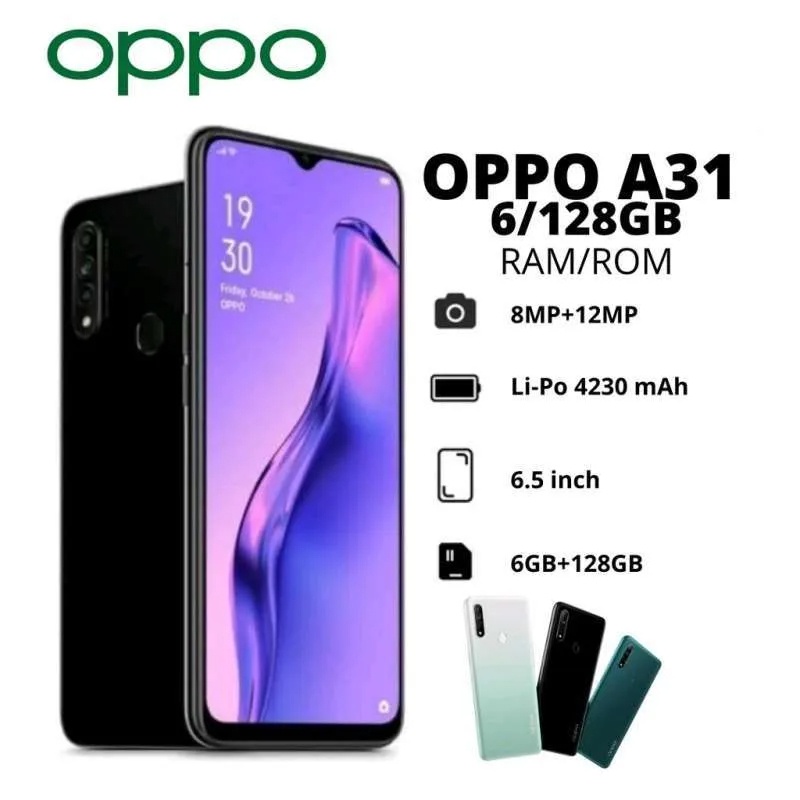 OPPO A31 6/128GB BARU NEW GARANSI 1 TAHUN